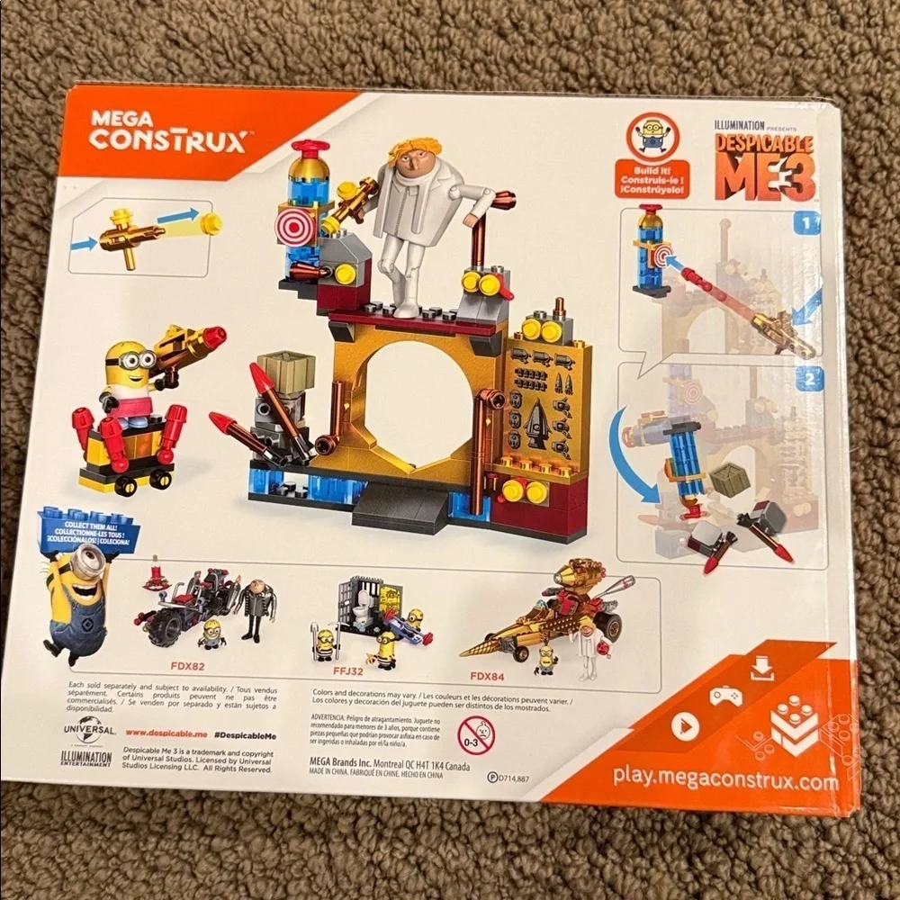 Mega Construx Despicable me 3 Dru’s Lair set FFJ35 168 pieces new in sealed box